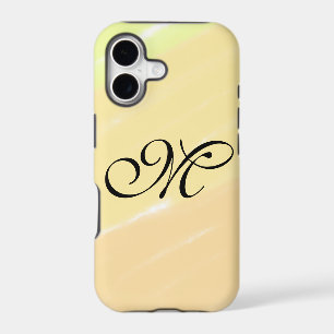simple yellow watercolor lines add your monogram 