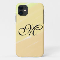 simple yellow watercolor lines add your monogram