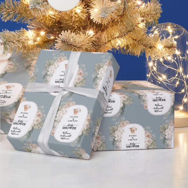 Simple Yet Cute Baby Shower Wrapping Paper (Holidays)