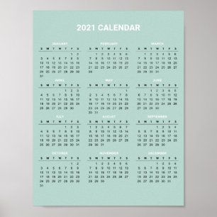 Simple Yet Elegant 2020 Calendar Poster