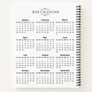 Simple yet Elegant 2024 Calendar   Notebook