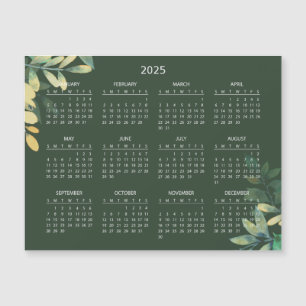 Simple Yet Elegant 2025 Calendar   Magnetic Card