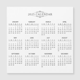Simple Yet Elegant 2025 Calendar   Magnetic Card