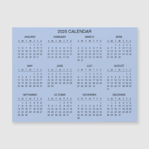 Simple Yet Elegant 2025 Calendar   Magnetic Card