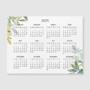 Simple Yet Elegant 2025 Calendar   Magnetic Card