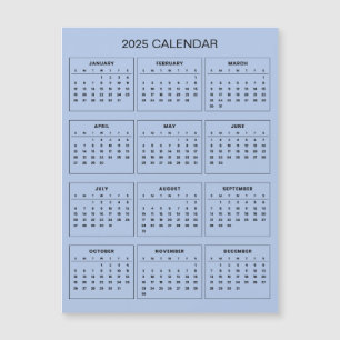 Simple Yet Elegant 2025 Calendar Magnetic Card