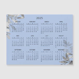 Simple Yet Elegant 2025 Calendar Magnetic Card