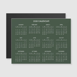 Simple Yet Elegant 2026 Calendar   Magnet