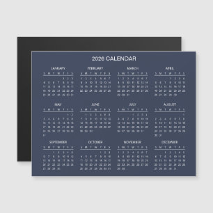 Simple Yet Elegant 2026 Calendar   Magnet