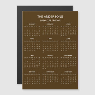 Simple Yet Elegant 2026 Calendar   Magnet