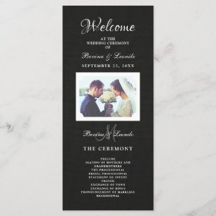 Simple Yet Elegant: Black Linen w/ Monogram Programme