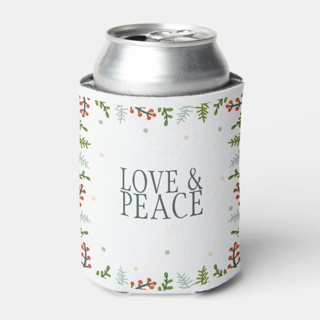 Simple yet Elegant Christmas Wreath Can Cooler (Can Front)