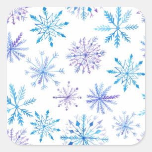 Simple yet Elegant Snowflakes   Sticker Seal