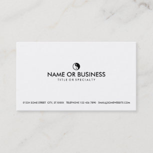 simple yin yang business card