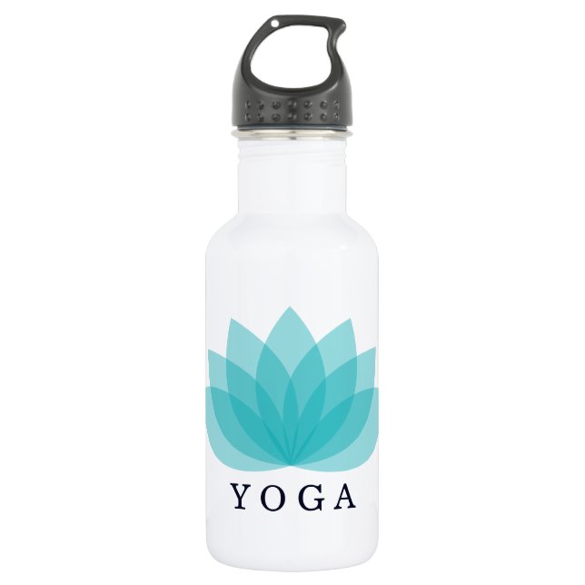 Simple Yoga Blue Lotus 532 Ml Water Bottle (Front)
