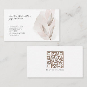 Simple Yoga Instructor Business Card