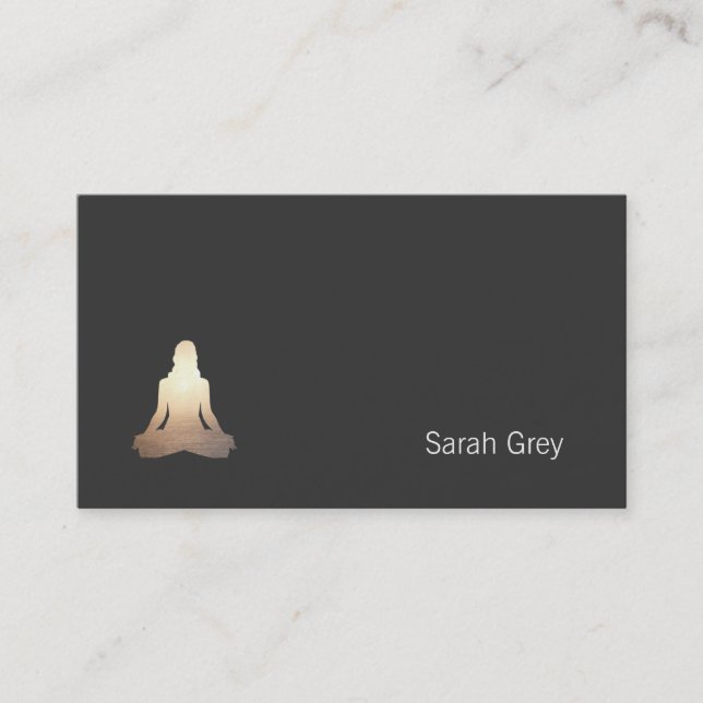 Simple Yoga Mediation Pose Business Card (Front)