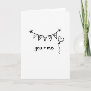 Simple You And Me Love Card