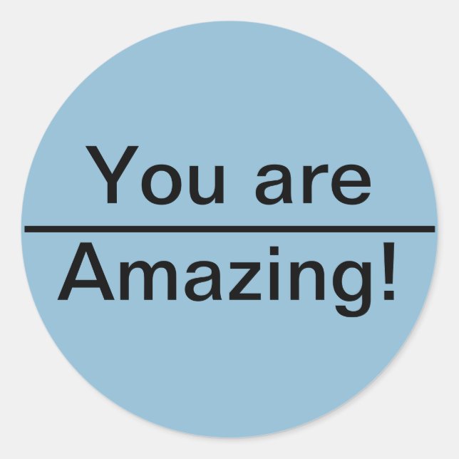 Simple You are amazing! sticker (Front)