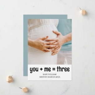 Simple You + Me= Three Add Photo Details Pregnancy Announcement