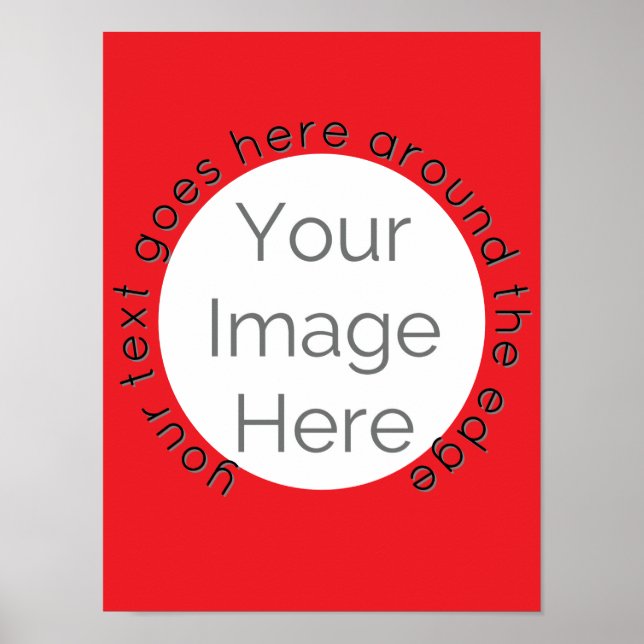 simple your image here, photo custom edit text  poster (Front)