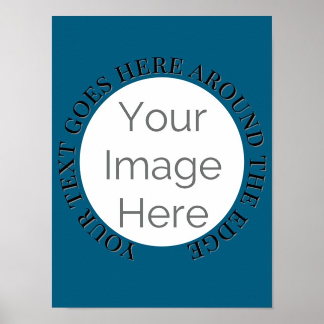 simple your image here, photo custom edit text  poster (Front)