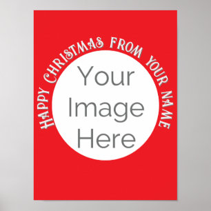 simple your image here photo happy Christmas text Poster