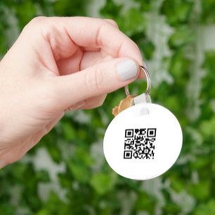 Simple Your Logo and QR code goes here Custom Key Ring