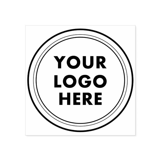 Simple Your Logo Here Small Business Entrepreneur  Rubber Stamp (Imprint)