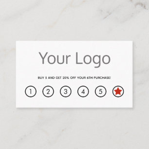 Simple Your Logo Loyalty Card
