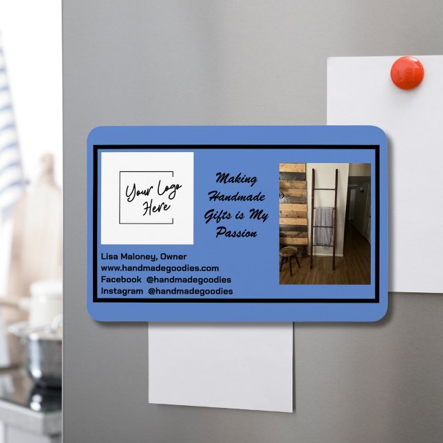 Simple Your Photo Custom Crafter Business Card Magnet (Creator Uploaded)