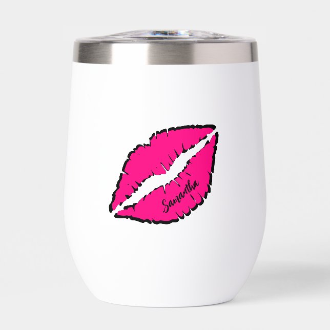Simple Zebra with Pink Lips Personalised (Front)