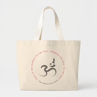 Simple Zen Yoga Om Calligraphy Silhouette Logo Bag