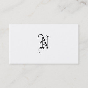 Simples Monogram Grunge Business Card