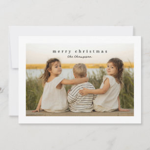 Simplest Border Family Photo Holiday Card
