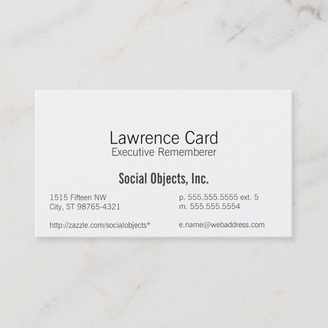 Simplest Sans Gothic Template Business Card (Front)