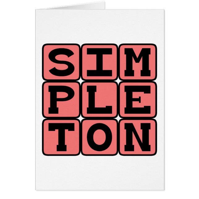 Simpleton, Basic Person (Front)