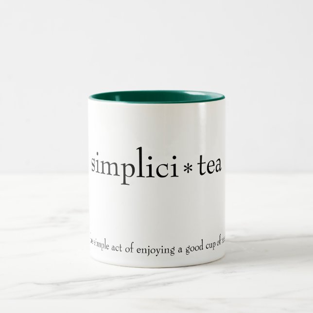 "simplici-tea" mug (Center)