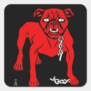 Simplicissimus Staffordshire Bul Terrier - Vintage Square Sticker