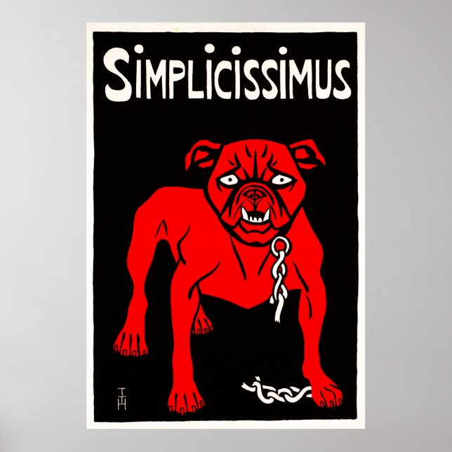 Simplicissimus - Vintage Dog Cartoon Poster (Front)