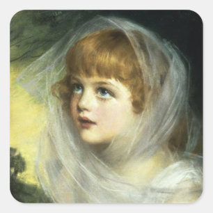 Simplicity and Innocence, 1900 Square Sticker