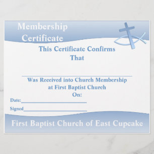 Simplicity Blue Multi-purpose Church Certificate Flyer