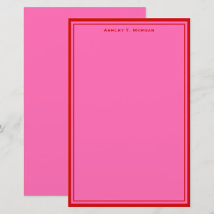 Simplicity DIY Frame & BG, Hot Pink Red Stationery