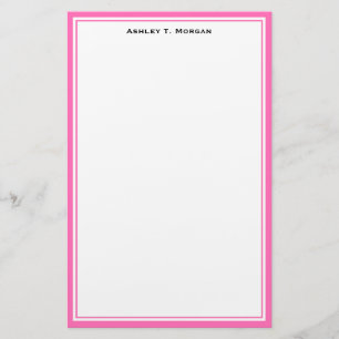Simplicity DIY Frame White Personalised Hot Pink Stationery
