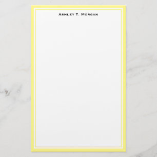 Simplicity DIY Frame White Personalised Lt Yellow Stationery