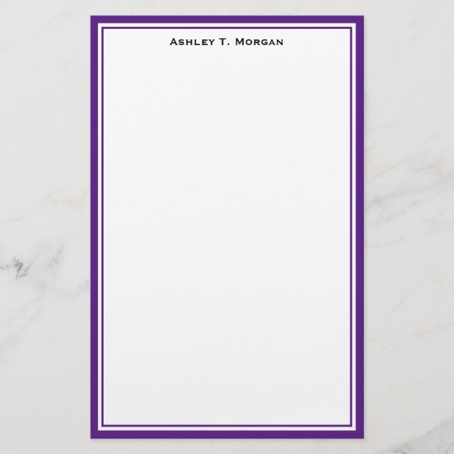 Simplicity DIY Frame White Personalised Stationery (Front)