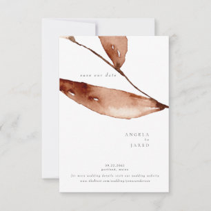 Simplicity Fall Watercolor Foliage  Save The Date