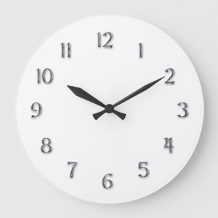Simplicity-"Faux Pewter" Numerals Large Clock