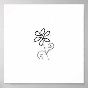 Simplicity Flower Canvas Poster