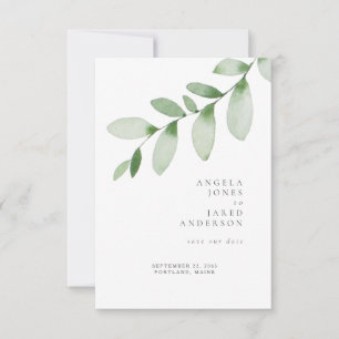 Simplicity & Foliage Wedding Save our Date  Save The Date